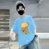 Estilo Nuevo de Verano Ropa de Verano para Niños Camisetas de Manga Media para Bebés Niños Camisetas de Manga Corta para Niños Medianos y Grandes Tops de Algodón Puro para Niños
