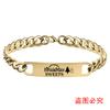 Pulseira de Moda Transfronteiriça Europeia e Americana Personalidade Criativa MerryChristmas Presente de Natal Pulseira de Aço Inoxidável