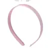 Faixa de Cabeça de Tecido Sade Cor Doce com Parte Traseira Plana 15mm Fivela de Plástico para Cabeça 1.5cm Acessórios de Cabelo DIY Várias Cores