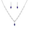 Accesorios de novia sencillos de moda transfronteriza 2024: collar, pendientes, pulsera y anillo de diamantes de imitación dorados.