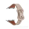 Adecuado para Apple Apple iwatch correa de hebilla de 8 caracteres cintura pequeña de cuero para mujer correa inteligente S7/S8/S9