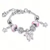 Pulseira de Miçangas Borboleta Europeia e Americana Transfronteiriça, Joia de Mão Elegante e Simples para Mulheres, Temperamento de Luxo Leve, Acessórios de Nicho e Versáteis