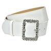 Cinturón ancho nuevo para mujer, de piel sintética, con hebilla de alfiler y incrustaciones de diamantes de imitación, cinturón ancho decorativo, cinturón de moda Joker, venta al por mayor