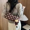 Bolsa de Hombro de Moda para Mujer con Estampado de Lunares, Nueva Colección Otoño 2026, Bolso de Mano Simple de Gran Capacidad