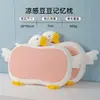 Almohada de Espuma Viscoelástica Infantil de Dibujos Animados de Ganso Grande para Verano con Soporte Cervical Ayuda para Dormir para Dormitorio de Escuela Primaria Núcleo Especial de Almohada Refrigerante