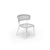 Silla de ratán moderna minimalista para patio exterior, proyecto de balcón, silla de ratán impermeable y resistente al sol, sofá de respaldo exterior