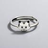 Nuevo Anillo de Tigre bañado en plata S925 sentido del diseño zodiaco de la suerte Tigre anillo de dedo índice suministro de comercio electrónico