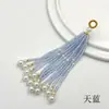 Song Jinzhu Borla com Contas Hanfu Botão de Pressão Pingente Tecido à Mão DIY Estilo Antigo Bolsa Pingente Contas Borla Não