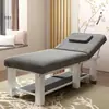 Cama de Beleza, Cama de Terapia de Massagem para Salão de Beleza, Cama Dobrável para Tatuagem e Terapia de Fogo para Casa com Orifício, Cama de Moxabustão, Cama para Extensão de Cílios
