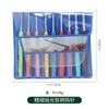 Fabricante 9 ganchos de PVC traje lana herramientas de tejido mango suave sólido ganchillo multiespecificación color suéter ganchillo