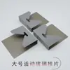 Pieza Móvil Colgante de Vidrio Gancho de Baño Gancho Cola de Milano Pieza Fija Triangular para Muebles Gancho para Espejo Accesorios de Marco Redondo de Aleación de Aluminio