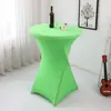 Capa de Mesa Alta Cor Sólida Transfronteiriça Toalha de Mesa para Banquete de Bar Capa de Mesa Redonda para Coquetel Toalha de Mesa Branca Elástica Resistente ao Desgaste
