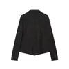 Moda europea y americana transfronteriza para mujer: El más vendido en AliExpress, elegante blazer de corte recto con botones decorados + pantalón plisado con tirantes