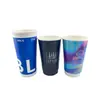 Amazon Transfronterizo Vasos Desechables para Té de Leche con Texto Impreso, Vasos de Papel Espesos para Té de Leche, Vasos de Papel Desechables