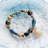 Pulsera de cerámica de Jingdezhen, nueva y que no se decolora, para estudiantes mujeres, pulsera de cuentas de estilo antiguo, pulsera de cerámica fresca y moderna