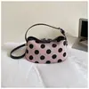 Bolso Único de Lunares para Mujer 2026 Nueva Moda Versátil Cruzado Tipo Dumpling Bolso de Mano Pequeño Exquisito Súper Moderno Bolso Croissant