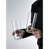 Vaso Cubo Inclinado Ultra Delgado Vaso Recto Delgado Vaso Recto Simple Resistente al Calor Cilíndrico Taza para Café Latte Leche