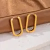 Pendientes unisex de moda con diseño geométrico personalizado, sencillos, de viento frío, con hebilla de acero de titanio, estilo europeo y americano.