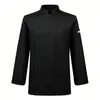 Uniforme de chef de hotel, color liso, manga larga, unisex, adecuado para otoño e invierno, para cocinas de restaurante, panadería y ropa de trabajo general de chef