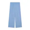 Ropa Femenina Europea y Americana Transfronteriza Moda Verano 2026 Camisa de Lino de Manga Larga + Pantalones de Pierna Ancha Conjunto de Dos Piezas L28686
