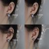 Pendientes de perla gris plateado de alta calidad simples para mujer, calidad Shijia, muchos pendientes de clip de lino, bobina de mosquito