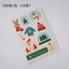 Caja de pastel con asa para taza de mousse grasa de Navidad 2023 decoración Santa muñeco de nieve transparente caja portátil enchufe
