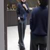 241159 Da Ai Mei Yi Yuan 2026 Novo Estilo Gola Alta Zíper Cor Sólida Jaqueta Calça Casual Moda Emagrecedora Roupas Femininas