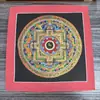 Mandala Pintado a Mano Tibetano Nepalí Dorado Caliente Tamaño 26*26 Núcleo de Tarjeta