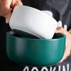 Nordic Matte Underglaze Color Household Rice Bowl Thicked Anti-scalding Noodle Bowl Creative Salad Bowl Soup Bowl Atacado Spot