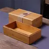 Caja Urna para Mascotas Rectangular de Madera con Tapa y Base, Caja de Madera Lacada de Bambú