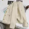 Jaqueta Curta de Tweed Estilo Coreano Off-White Francesa Outono/Inverno 2026 Feminina