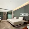 Mobiliario Estándar para Habitación Estándar de Hotel Atour S, Juego Completo para Casas de Huéspedes, Hoteles y Apartamentos, Incluye Camas Individuales y Dobles, Mesas Redondas, Bases de Cama Dedicadas y Mesitas de Noche
