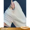 Estilo Old Money Textura de Espiga de Trigo Manga Curta Masculina Verão Respirável Ventilado Sensação Fresca Camiseta cleanfit Malha Meia Manga