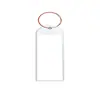 Llavero de acero inoxidable color transparente PVC etiqueta de embarque portátil etiqueta de equipaje etiqueta de equipaje etiqueta