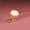 Anillo de concha marca de moda europea y americana ins red net estilo frío personalidad de moda anillo geométrico redondo con incrustaciones de concha suministro