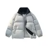 Chaqueta acolchada de algodón estilo europeo transfronteriza para hombre, invierno, ajuste holgado, bloques de color, estilo de pareja, cuello alto estilo americano, abrigo de algodón grueso, ropa exterior para hombre