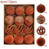 Suministros para Decoración de Árbol de Navidad Amazon 6 cm Paquete de 12 Bolas de Felpa de Terciopelo Bolas Colgantes de Navidad