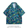 Camisa Floral Retro Nueva de Verano Manga Corta Diseño Estilo Tailandés Hawaiano Camisa Holgada Atractiva Mismo Estilo para Hombres y Mujeres