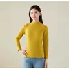 Nova camisa base de fleece espessada para outono e inverno para mulheres, com fleece extra, alta elasticidade, modeladora, à prova de frio, top de gola média