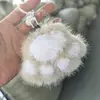 Colgante de Pata de Gato de Piel Sintética de Visón, Llavero de Peluche Falso para Bolso, Accesorio de Llavero de Coche, Muñeco Lindo de Pata