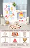 Decoración de Primera Fiesta Estilo Ins Estilo Coreano Fondo de Escena Pared para Niños y Niñas Fiesta de Bebé Tablero Kt con Acabado de Alta Gama 1