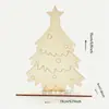 Decoraciones Navideñas Pintura Infantil Blanco Crudo DIY Tablero de Madera Inserto de Madera Papá Noel Adornos de Escritorio Venta al por Mayor