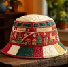 Sitio Web Independiente Transfronterizo Nuevo Modelo Coche de Viaje Patrón Bordado Acolchado Estampado Unisex Sombrero de Pescador Arcoíris Sombrero de Sol