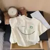 Camisetas de Manga Corta de Verano para Niños y Niñas, Tops Modernos con Estampado de Letras, Dibujos Animados y Rayas para Bebés