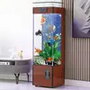 Acuario Familiar de Lujo de Pie, Forma Cuadrada, Cambio de Agua, Modelo 2024, Acuario para Sala de Estar, Forma de Cubo, Totalmente Automático
