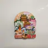 Imanes de Refrigerador Personalizados de Madera y Metal de Ciudades en Fujian, China, Souvenirs Creativos de Bricolaje para Atracciones Culturales y Turísticas