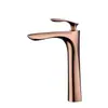 Grifo de Lavabo Metálico de Comercio Exterior Transfronterizo, Grifo de Agujero Único para Agua Caliente y Fría en Baño, Grifo para Encimera de Tocador de Baño