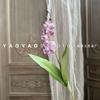 Pequeno fresco ins vento simulação flor orquídea arranjo de flores material de flor de alta qualidade carrilhão de vento falso mesa de flores flor falsa