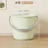 2025 Nuevo Cubo de Plástico para el Hogar Cubeta Grande para Almacenamiento de Agua Cubeta para Dormitorio de Estudiantes Cubeta Cubeta con Pala para Agua Engrosada