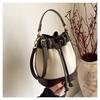 Bolsa Cross-border Bucket 2024 Nova Bolsa de Mão de Alta Qualidade da Moda Retro Contraste Cor Textura Bolsa de Ombro Crossbody